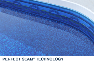 Sample of Perfect Seam Technology for No Visable Sidewall Seam in your Pool Liner