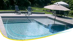 Browse Matrix Inground Pool Entry Systems including, Stairs, Drop in Steps, Benches, Sun Decks and Cuddle Coves