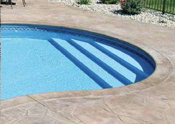 Nexus Full End Radius Stair Shown on Inground Pool